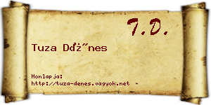 Tuza Dénes névjegykártya